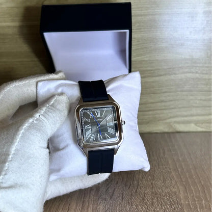 Cartier Santos Black Dial Watch