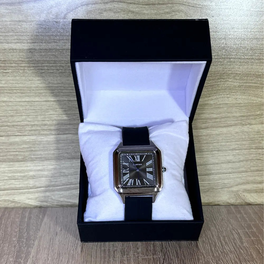 Cartier Santos Black Dial Watch