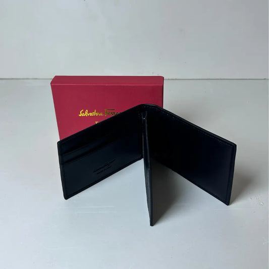 Portefeuille Salvatore Ferragamo Gancini en Cuir Noir