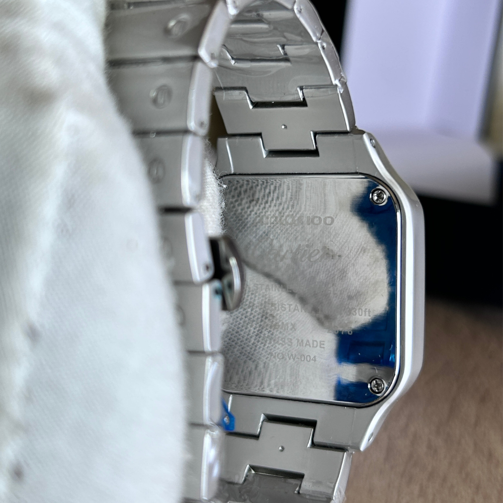 Cartier Santos Steel Silver Dial Watch