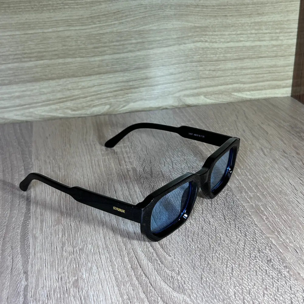 Lunettes Streetwear Vintage Black & Blue